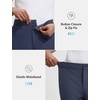 image:imagebaleaf Mens Causal Short 79 Golf Shorts Men Dress 5 Pockets Stretch Lightweight Work Athletic Short Zipper Fly FrontNavy Blue