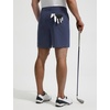 image:imagebaleaf Mens Causal Short 79 Golf Shorts Men Dress 5 Pockets Stretch Lightweight Work Athletic Short Zipper Fly FrontNavy Blue