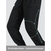 image:imagebaleaf Mens Hiking Pants Lightweight Quick Dry Water Resistant Outdoor Pants with 6 Pockets UPF 50 for Hiking Fishing WorkBlack