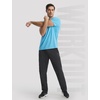 image:imagebaleaf Mens Joggers Pants with Zipper Pockets Running Pants Men Lightweight UPF50 Tapered Sweatpants Athletic Track WorkoutBlack