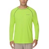 image:imagebaleaf Mens UPF 50 Sun Protection Shirts Long Sleeve Rash Guard Quick Dry 4Way Stretch for Fishing Swimming SurfingNeon Edge