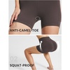 image:imagebaleaf Womens 8 5 3 Biker Shorts High Waist Yoga Workout Gym Running Volleyball Spandex Shorts with PocketsBrownstretchierlycra