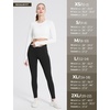image:imagebaleaf Womens Fleece Lined Leggings Waterproof Hiking Petite Pants Zipper Pockets Winter Thermal Warm Cold WeatherBlack
