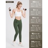 image:imagebaleaf Womens Fleece Lined Leggings Waterproof Hiking Petite Pants Zipper Pockets Winter Thermal Warm Cold WeatherDark Army Green