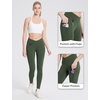 image:imagebaleaf Womens Fleece Lined Leggings Waterproof Hiking Petite Pants Zipper Pockets Winter Thermal Warm Cold WeatherDark Army Green