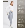 image:imagebaleaf Womens Fleece Lined Leggings Waterproof Hiking Petite Pants Zipper Pockets Winter Thermal Warm Cold WeatherFrost Gray