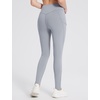 image:imagebaleaf Womens Fleece Lined Leggings Waterproof Hiking Petite Pants Zipper Pockets Winter Thermal Warm Cold WeatherFrost Gray