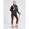 image:imagebaleaf Womens Fleece Lined Leggings Waterproof Hiking Petite Pants Zipper Pockets Winter Thermal Warm Cold WeatherWine Red