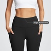 image:imagebaleaf Womens Leggings with Pockets Tummy Control Workout High Waisted Athletic 78 Ultra Soft Gym Yoga Ankle PantsBlack