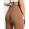 image:imagebaleaf Womens Leggings with Pockets Tummy Control Workout High Waisted Athletic 78 Ultra Soft Gym Yoga Ankle PantsCaramel Caf
