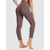 image:imagebaleaf Womens Leggings with Pockets Tummy Control Workout High Waisted Athletic 78 Ultra Soft Gym Yoga Ankle PantsDark Brown