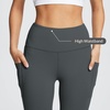 image:imagebaleaf Womens Leggings with Pockets Tummy Control Workout High Waisted Athletic 78 Ultra Soft Gym Yoga Ankle PantsDark Gray
