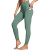 image:imagebaleaf Womens Leggings with Pockets Tummy Control Workout High Waisted Athletic 78 Ultra Soft Gym Yoga Ankle PantsGreen
