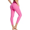 image:imagebaleaf Womens Leggings with Pockets Tummy Control Workout High Waisted Athletic 78 Ultra Soft Gym Yoga Ankle PantsHot Pink