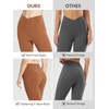 image:imagebaleaf Womens Leggings with Pockets Tummy Control Workout High Waisted Athletic 78 Ultra Soft Gym Yoga Ankle PantsSeal Brown