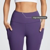 image:imagebaleaf Womens Leggings with Pockets Tummy Control Workout High Waisted Athletic 78 Ultra Soft Gym Yoga Ankle PantsShadow Purple