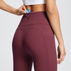 image:imagebaleaf Womens Leggings with Pockets Tummy Control Workout High Waisted Athletic 78 Ultra Soft Gym Yoga Ankle PantsWine