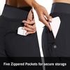 image:imagebaleaf Womens Lightweight Hiking Pants Water Resistant Quick Dry Joggers with 5 Zipper Pockets UPF 50 for Travel HikingBlack 28 Inseam