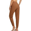 image:imagebaleaf Womens Lightweight Hiking Pants Water Resistant Quick Dry Joggers with 5 Zipper Pockets UPF 50 for Travel HikingBrown 28 Inseam