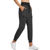 image:imagebaleaf Womens Lightweight Hiking Pants Water Resistant Quick Dry Joggers with 5 Zipper Pockets UPF 50 for Travel HikingDark Gray 255 Inseam