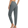 image:imagebaleaf Womens Lightweight Hiking Pants Water Resistant Quick Dry Joggers with 5 Zipper Pockets UPF 50 for Travel HikingDark Grey 28 Inseam