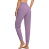 image:imagebaleaf Womens Lightweight Hiking Pants Water Resistant Quick Dry Joggers with 5 Zipper Pockets UPF 50 for Travel HikingGrape 28 Inseam
