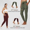 image:imagebaleaf Womens Lightweight Hiking Pants Water Resistant Quick Dry Joggers with 5 Zipper Pockets UPF 50 for Travel HikingRed 28 Inseam