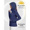 image:imagebaleaf Womens Sun Protection Jacket Hoodie Clothing Lightweight Long Sleeve Sun Cover Up ShirtNavy Blue