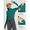 image:imagebaleaf Womens UPF 50 Sun Crop Shirt with Pockets Full Zip Cooling Quick Dry Long Sleeve Jacket for Golf HikingGreen