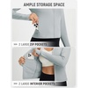 image:imagebaleaf Womens UPF 50 Sun Crop Shirt with Pockets Full Zip Cooling Quick Dry Long Sleeve Jacket for Golf HikingLight Gray