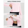 image:imagebaleaf Womens UPF 50 Sun Crop Shirt with Pockets Full Zip Cooling Quick Dry Long Sleeve Jacket for Golf HikingLight Pink