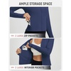 image:imagebaleaf Womens UPF 50 Sun Crop Shirt with Pockets Full Zip Cooling Quick Dry Long Sleeve Jacket for Golf HikingNavy Blue