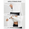 image:imagebaleaf Womens UPF 50 Sun Crop Shirt with Pockets Full Zip Cooling Quick Dry Long Sleeve Jacket for Golf HikingUltra White