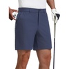 image:imagebaleaf Mens Causal Short 79 Golf Shorts Men Dress 5 Pockets Stretch Lightweight Work Athletic Short Zipper Fly FrontNavy Blue
