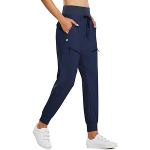 image:imagebaleaf Womens Lightweight Hiking Pants Water Resistant Quick Dry Joggers with 5 Zipper Pockets UPF 50 for Travel HikingBlue 28 Inseam