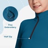 image:imagebaleaf Girls Long Sleeve Shirts Fleece Jacket Fall Half Zip Pullover Kids Sweatshirts Athletic Thermal CoatAnavy Blue
