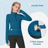 image:imagebaleaf Girls Long Sleeve Shirts Fleece Jacket Fall Half Zip Pullover Kids Sweatshirts Athletic Thermal CoatAnavy Blue