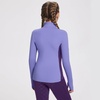 image:imagebaleaf Girls Long Sleeve Shirts Fleece Jacket Fall Half Zip Pullover Kids Sweatshirts Athletic Thermal CoatApurple