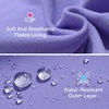 image:imagebaleaf Girls Long Sleeve Shirts Fleece Jacket Fall Half Zip Pullover Kids Sweatshirts Athletic Thermal CoatApurple