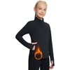 image:imagebaleaf Girls Long Sleeve Shirts Fleece Jacket Fall Half Zip Pullover Kids Sweatshirts Athletic Thermal CoatBblack