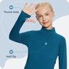 image:imagebaleaf Girls Long Sleeve Shirts Fleece Jacket Fall Half Zip Pullover Kids Sweatshirts Athletic Thermal CoatBblue
