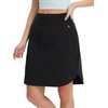 image:imagebaleaf Skorts for Women 20 Golf Athletic Tennis Skirts Knee Length Pickleball Hiking Casual Skort Zipper Pockets UPF50Black