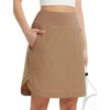 image:imagebaleaf Skorts for Women 20 Golf Athletic Tennis Skirts Knee Length Pickleball Hiking Casual Skort Zipper Pockets UPF50Brown