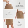 image:imagebaleaf Skorts for Women 20 Golf Athletic Tennis Skirts Knee Length Pickleball Hiking Casual Skort Zipper Pockets UPF50Brown