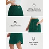 image:imagebaleaf Skorts for Women 20 Golf Athletic Tennis Skirts Knee Length Pickleball Hiking Casual Skort Zipper Pockets UPF50Dark Green