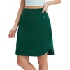 image:imagebaleaf Skorts for Women 20 Golf Athletic Tennis Skirts Knee Length Pickleball Hiking Casual Skort Zipper Pockets UPF50Dark Green
