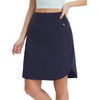 image:imagebaleaf Skorts for Women 20 Golf Athletic Tennis Skirts Knee Length Pickleball Hiking Casual Skort Zipper Pockets UPF50Navy Blue