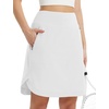 image:imagebaleaf Skorts for Women 20 Golf Athletic Tennis Skirts Knee Length Pickleball Hiking Casual Skort Zipper Pockets UPF50White