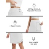 image:imagebaleaf Skorts for Women 20 Golf Athletic Tennis Skirts Knee Length Pickleball Hiking Casual Skort Zipper Pockets UPF50White