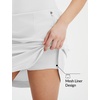 image:imagebaleaf Skorts for Women 20 Golf Athletic Tennis Skirts Knee Length Pickleball Hiking Casual Skort Zipper Pockets UPF50White
